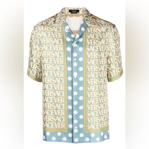 Versace Mens Allover Silk Shirt